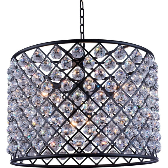 MADISON Pendant Lamp 8-Light Mocha Brown Silver Gray Royal-Cut Crystal