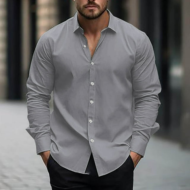 Gspmoly T-Shirt pour Homme, Chemise Haut Imprimée à Col à Manches Longues Décontractée et Confortable pour Homme, Hauts d'Été à la Mode Offres