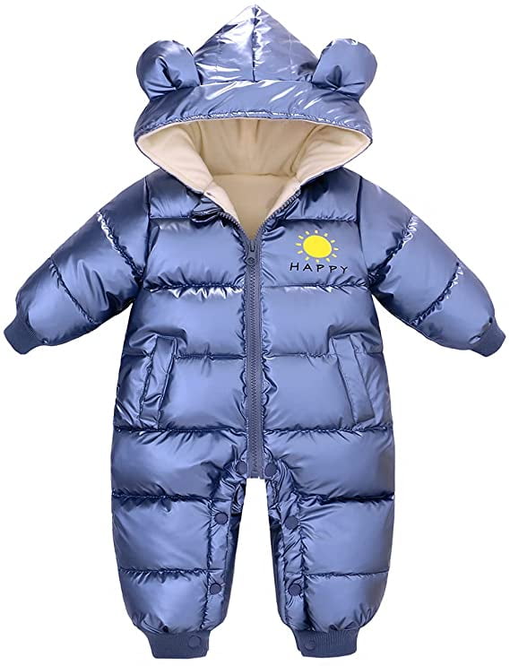CARETOO Unisex Baby Winter Snowsuits Jacket Coats Hooded for Winter Warming 