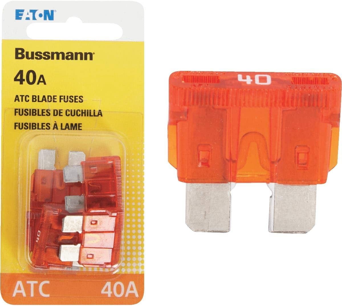 Bussmann, 1.016  9.144  4.572 cm 40A, 32V ATC Automotive Electrical Fuse 5 Piece