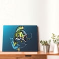 thumbnail image 4 of Gukieu Largemouth Bass Fish Print Horizontal Canvas Decorative Painting 12x16 Inch Shrinkage Resistant Frame Hanging Home Wall Art Decor, 4 of 6