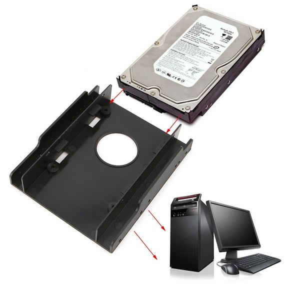 GENEMA 2.5" to 3.5" Hard Drive Adapter HDD SSD Converter Mounting Bracket Plastic Holder Storage Bar