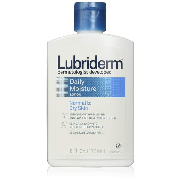 Lubriderm Lotion Hydratante Quotidienne Peau Normale à Sèche Sans Parfum Bouteilles de 6 Onces (Lot de 6)