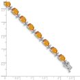 thumbnail image 4 of Auriga Fine Jewelry 14K White Gold Citrine Bracelet 7inch for Women, 4 of 5