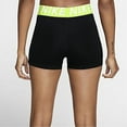 thumbnail image 2 of Nike Womens Pro 365 3 Shorts Black/Volt X-Small, 2 of 5