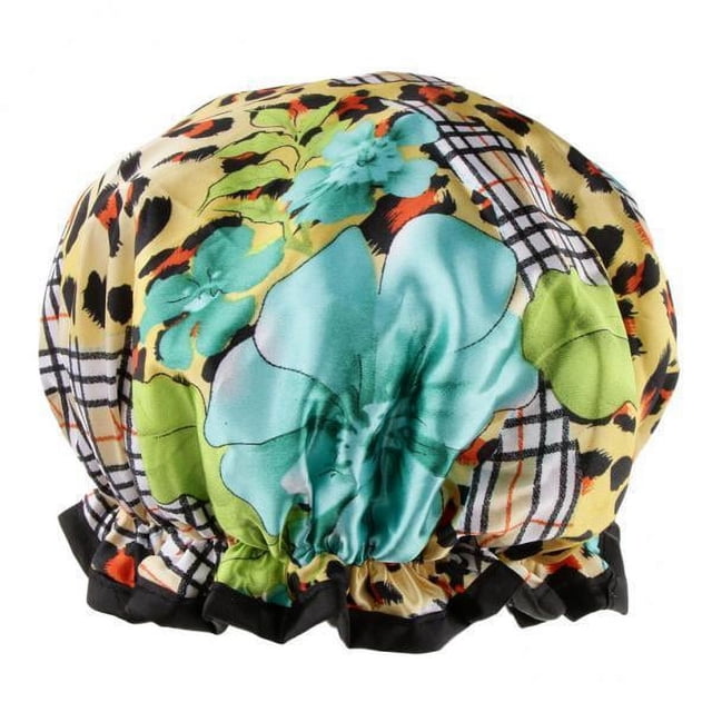4 Gorros de Ducha Impermeables Reutilizables para Mujer, Gorro de Baño, Cubierta Elástica para El Pelo 4 piezas