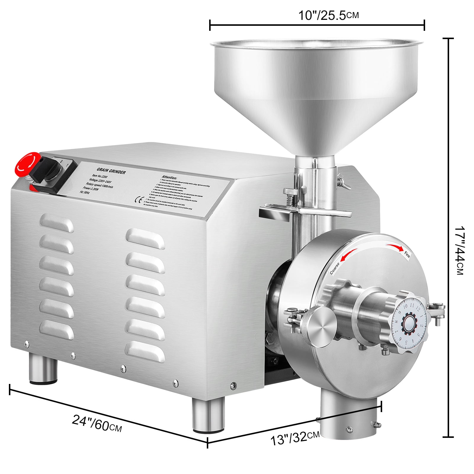 Details about   Electric Grinder Mill Grain Corn 3000W Wheat Feed/Flour Wet&Dry Cereal Machine 