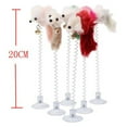 thumbnail image 7 of SPRING PARK Funny Cat Toys Elastic Feather False Mouse Bottom Sucker Toys for Cat Kitten, 7 of 7