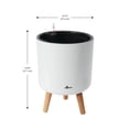 thumbnail image 3 of Algreen Modena 10.7" Self-Watering Planter with Stand, Gloss White, 3 of 7