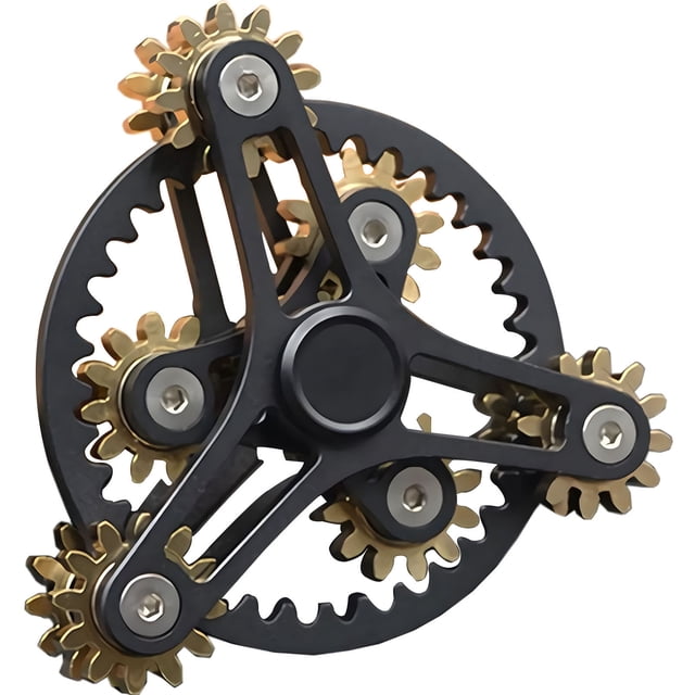 Pure Brass Fidget Spinner Gears Linkage Fidget Gyro Toy Metal