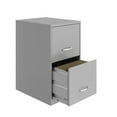 thumbnail image 4 of Space Solutions 18 inch 2 Drawer Metal File Cabinet, Arctic Silver, 4 of 4