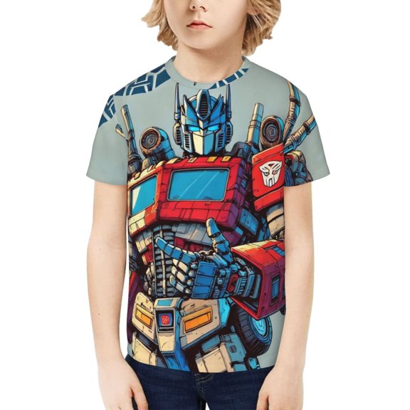 Boys Girls Teens T Shirt Graphic Print Casual Short Sleeve Funny Top Tees Shirt for Youth Kids