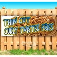 thumbnail image 1 of Thin Cut Curly Fries 13 oz Vinyl Banner With Metal Grommets, 1 of 4