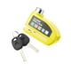 thumbnail image 2 of Bloqueo de freno con alarma para motocicleta Accesorios de bloqueo de motocicleta Candado de motocicleta para Amarillo, 2 of 9