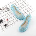 thumbnail image 2 of Zapatos de princesa Reina de la nieve congelados de verano transfronterizos Zapatos de cristal de Cenicienta gris Sandalias altas para niños de China continental, 2 of 5