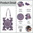 thumbnail image 5 of Mandala Print Reusable Canvas Tote Bag - Boho Tribal Ethnic Design with Sacred Geometric Patterns, Vintage Folk Art , Eco-Friendly Grocery Bag, 5 of 7