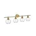 thumbnail image 2 of Collier 4 light Black and Clear glass Wall sconce, 2 of 7