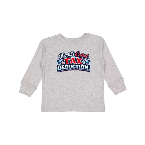Inktastic World's Cutest Tax Deduction Boys or Girls Long Sleeve Toddler T-Shirt