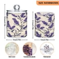 thumbnail image 3 of Clear Storage Jar 2.75x 4.13 Inches One Sizex2 Cotton Swabs Cans Translucent Plasticental Floss Cans Cotton Pads Cans Bathroom Canisters Purple Lavender1, 3 of 7