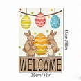 thumbnail image 3 of Easter Decorations 45x30cm Easter Welcome Garden Flag Bunny Egg Spring Yard Decor for Patio Porch, 3 of 7