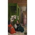 thumbnail image 2 of Juan de Flandes 12x18 Black Ornate Wood Framed Double Matted Museum Art Print Titled - The Birth and Naming of John the Baptist (1496-99), 2 of 5