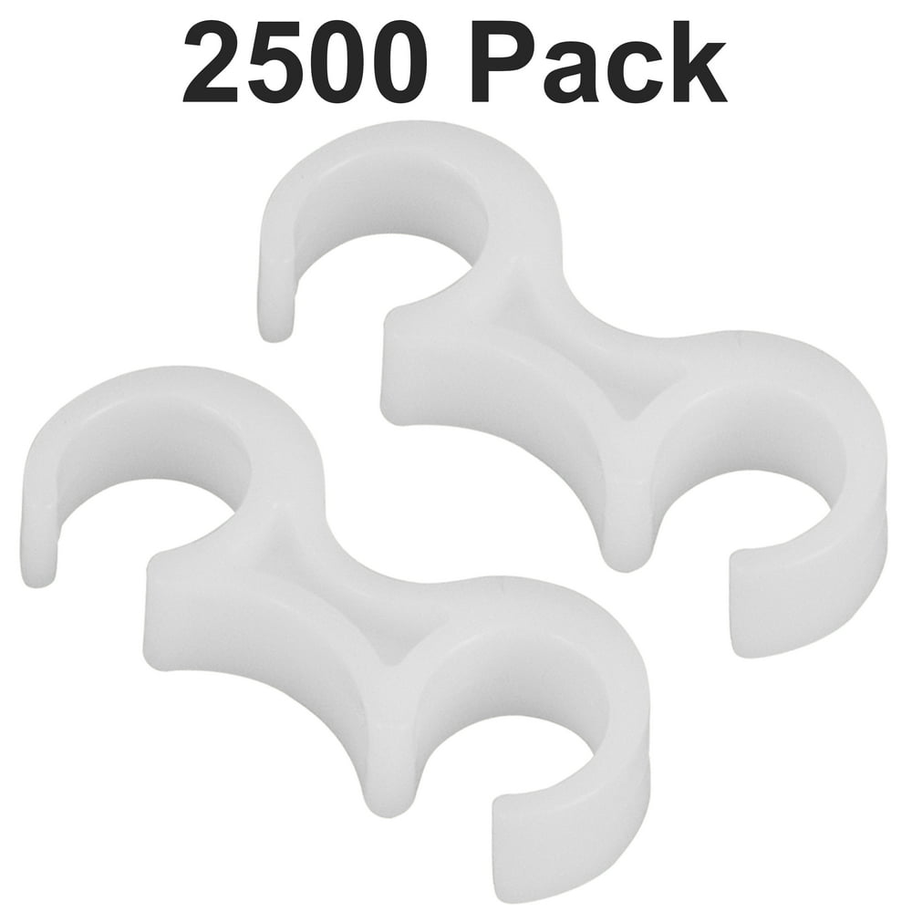 Flash Furniture 2500 Pack White Plastic Ganging Clips Set of 2