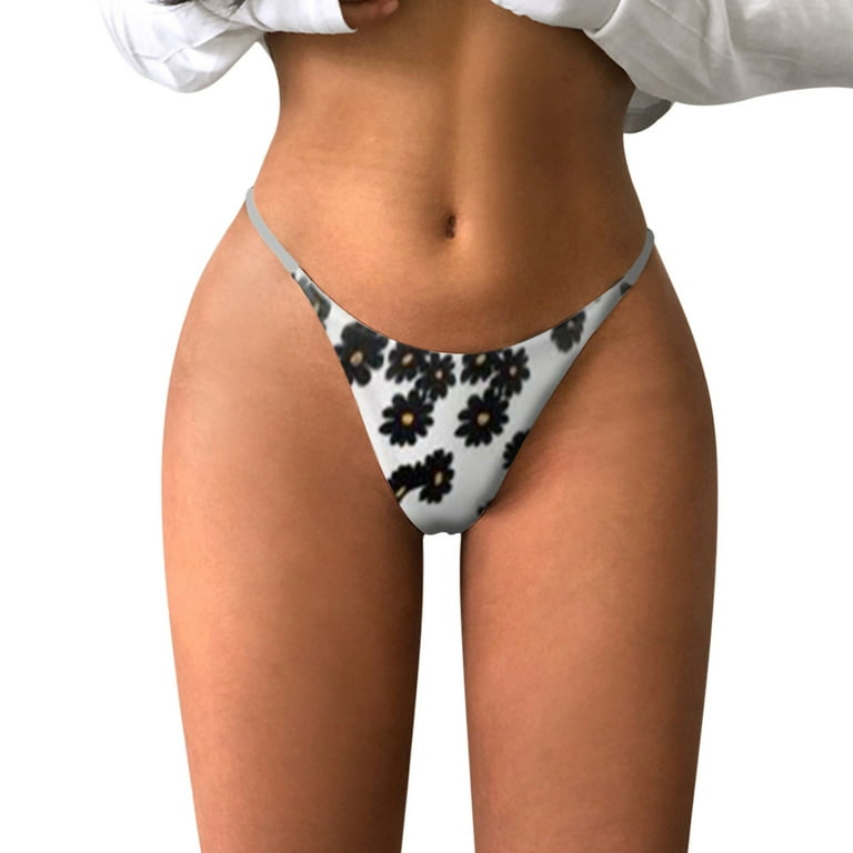 Women Low Waist Womens Underwear Thong Breathable Panties Pack Comfortable  Thongs