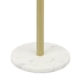 thumbnail image 6 of JONATHAN Y 10" x 22.25" White Marble and Gold Drink Table, Contemporary Minimalist Round Pedestal Accent Side Table MTB1110C, 6 of 8