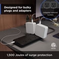 thumbnail image 5 of GE Surge Protector Power Strip with USB Ports, 4 Ft Braided Extension Cord, 1500 Joules, 8 Outlet Extender, 2 USB C, 1 USB A, Flat Plug, Black, 86725, 5 of 6