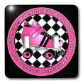 thumbnail image 2 of 3dRose, Derby Chicks Roll With It Hot Pink Roller Skate and Black, double toggle switch, 2 of 2