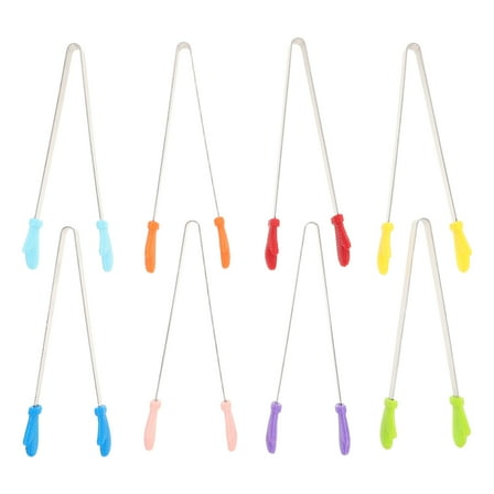 Hemobllo 8pcs Bread Clip Tongs Mini Food Tong with Antislip Grip for General Users