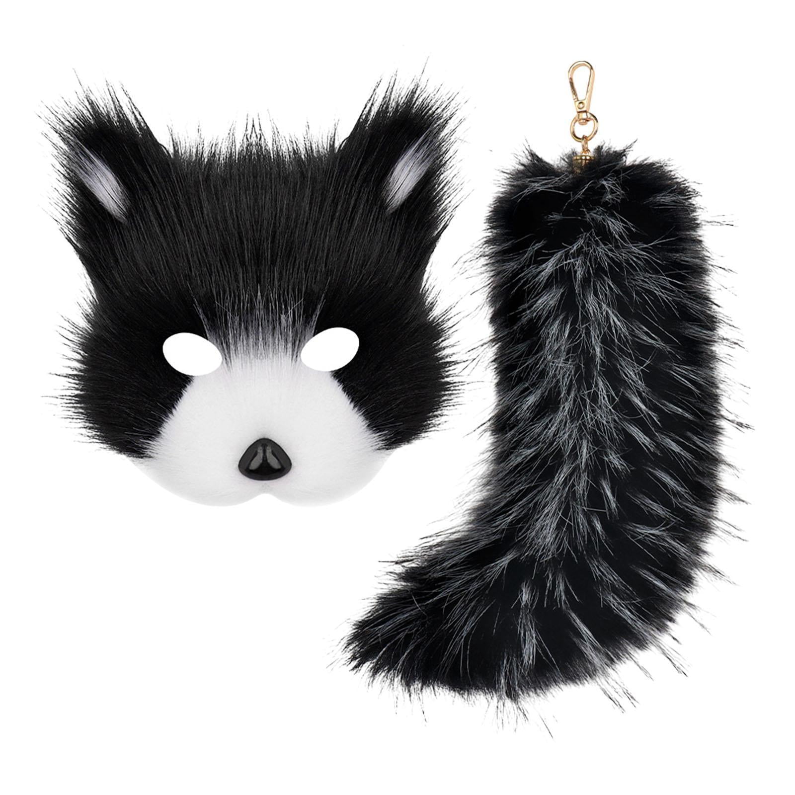 Disfraz De Zorro Realista Con Máscara, Cola Y Patas De Peluche - Set Completo Para Cosplay, Halloween Y Bailes De Máscaras - Ideal Para Hombres Y Mujeres - Material Suave Y Duradero