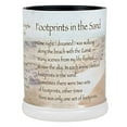 thumbnail image 2 of Elanze Designs Footprints in the Sand Brown Ceramic Stoneware Electric Large Jar Candle Warmer, 2 of 3