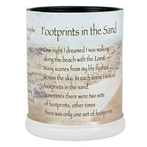 Elanze Designs Footprints in the Sand Brown Ceramic Stoneware Electric Large Jar Candle Warmer