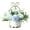 Blue, variant on Artificial Flowers Hydrangea with Ceramic Vase Silk Chrysanthemum Mini Potted Fake Flowers Hanging Potted Plants for Wedding Home Office Decoration Pack of One (White)