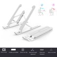 thumbnail image 2 of Soporte plegable para computadora portátil Riser 6 Engranajes Altura ajustable Soporte de enfriamiento para computadora portátil FLhrweasw Nuevo, 2 of 9