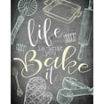 thumbnail image 2 of Kimberly, Allen 15x18 White Modern Wood Framed Museum Art Print Titled - Life is What you Bake It, 2 of 4