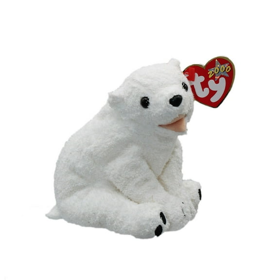 TY Beanie Baby - AURORA the Polar Bear (6.5" Plush)(BONUS 1 RANDOM TY ERASER & 1 FUN CHOPS)