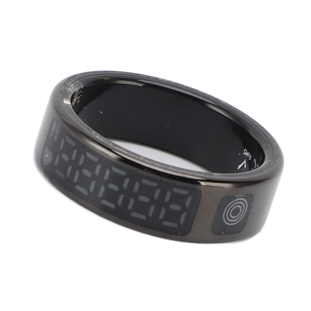 Smart Ring Fitness Tracker with Screen IP68 Rain Proof Video Scrolling Camera Remote Control Smart Step Counter Ring with APP for Sports