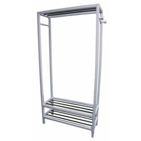 Legacy Audio Rack Legacy Decor 2 Tier Shelves Shoe Garment Coat Rack Hanger 65H X 31.5W X 13