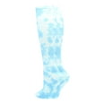 thumbnail image 2 of TCK Krazisox Tie Dye Knee High Socks - Columbia Blue White, 2 of 2