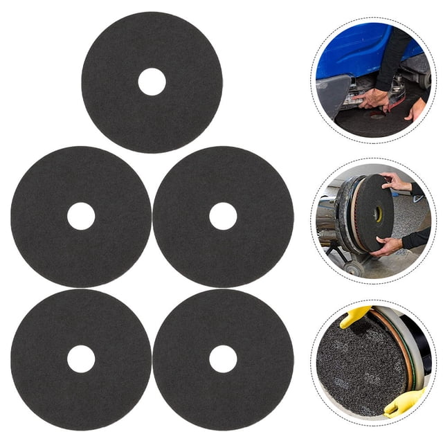 OUNONA 5 Sheets Floor Maintenance Pads Microfiber Pads for Hotel Staff