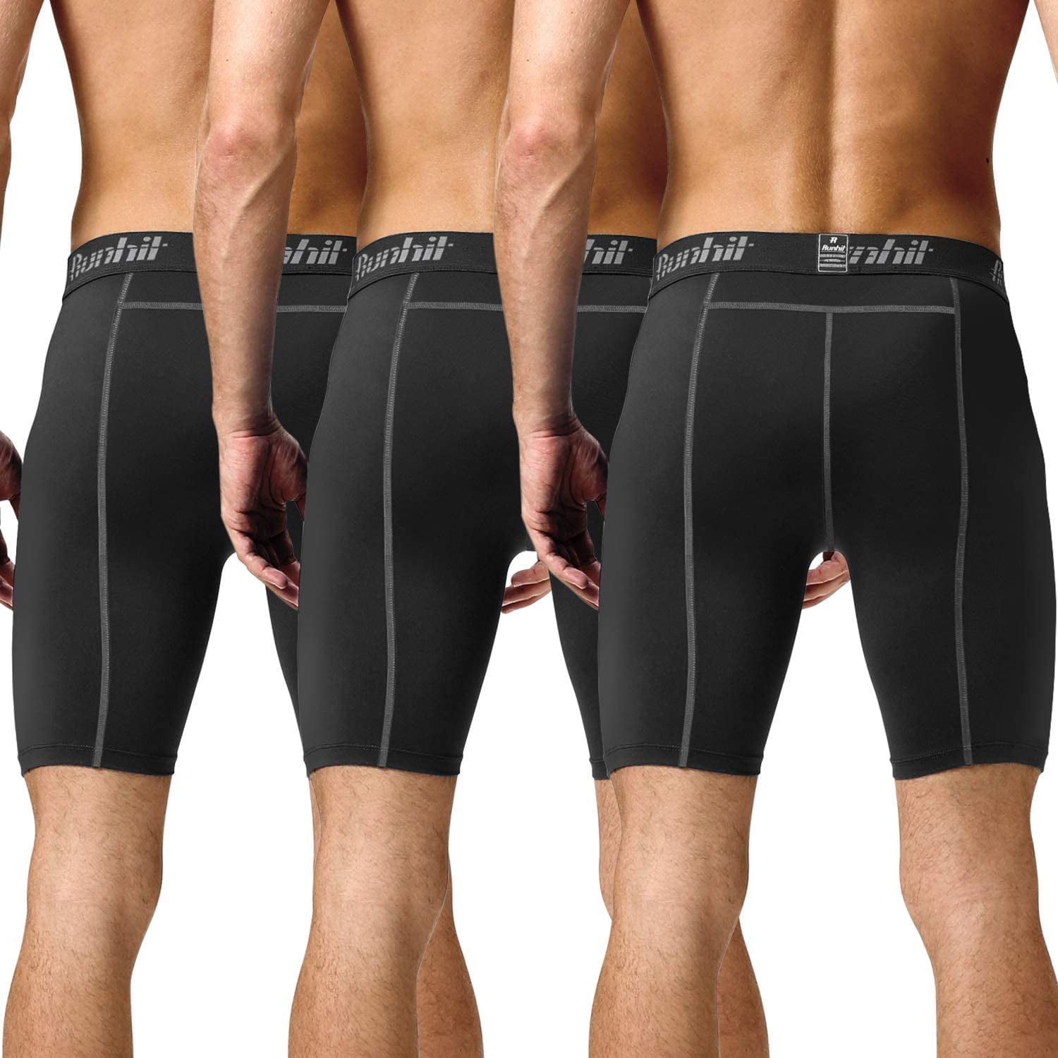 3 pièces Short de compression homme Running Sports Short Collants