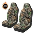 thumbnail image 7 of Garronmavis Hunting Camo Forest Fuzzy Car Seat Covers Men Women Washable Car Accessories Elastic Bucket Cushion Protectors for Trucks Vans SUV, 7 of 7