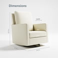 thumbnail image 6 of Storkcraft Calabasas Infant Nursery Upholstered Swivel Glider, Pearl, 6 of 11