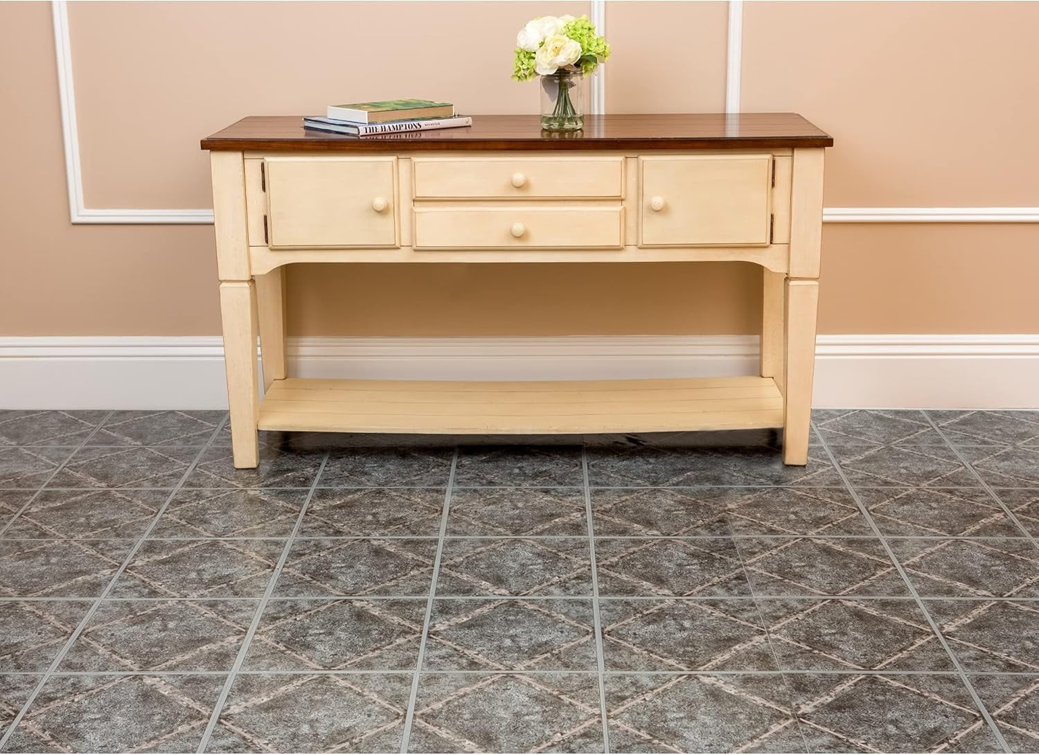 Ergode Nexus Metallic Marble Diamond 12x12 Self Adhesive Vinyl Floor Tile - 20 Tiles/20 sq. ft.