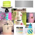 thumbnail image 3 of LAICAIW 1 Pc Stainless Steel Cake Scraper Double Sided Patterned Comb Metal Cake Scraper Edge Carving Smoothing Cream Pastry Baking Tools（9 Inch） (CS-38), 3 of 7
