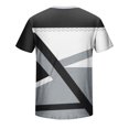 thumbnail image 5 of YUNAFFT Men Casual Round Neck Geometry Printing Pullover Short Sleeves T Shirt Contrast Color Blouse St. Parik's Day, 5 of 5