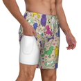 thumbnail image 3 of Balery Colorful Poodle Dog Mens Swim Trunks Swim Shorts for Men Quick Dry Inseam Beach Shorts with Compression Liner Pocket-Large, 3 of 9
