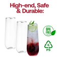 thumbnail image 4 of Smarty 9 oz. Clear with Silver Stemless Plastic Champagne Flutes 64ct, 4 of 6